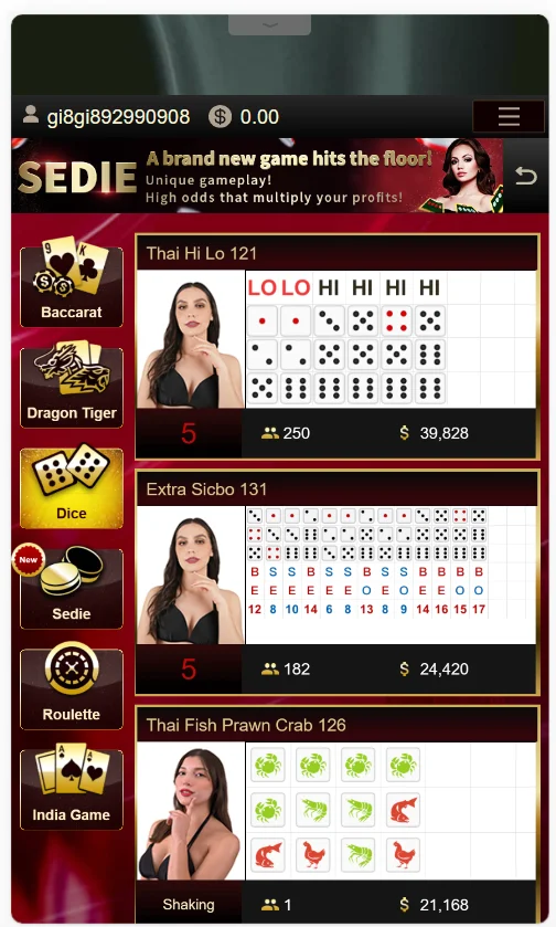 Giao diện cược Casino trực tuyến bắt mắt cho anh em cược thủ